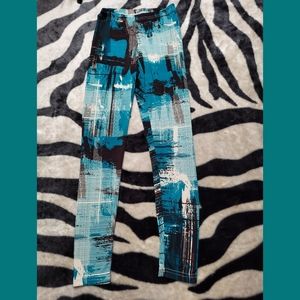 Blue Blue black designed Leggings